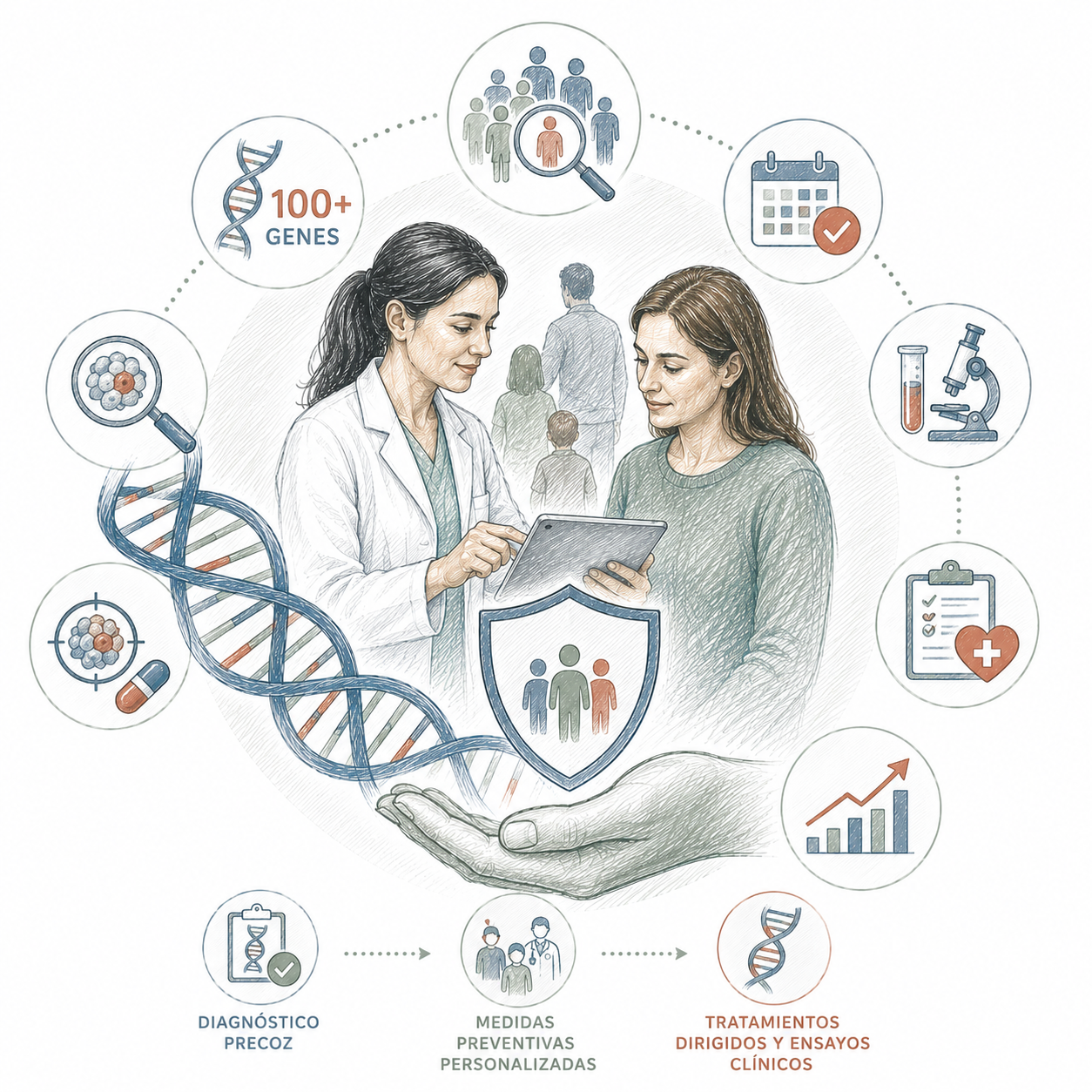 Reino Unido impulsa un registro genómico nacional para la identificación precoz de individuos de alto riesgo de cáncer hereditario